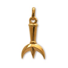 Pendentif plaqué or Trident