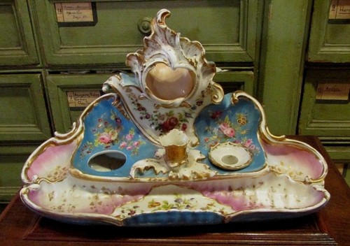 Old large inkwell 19th century - old,