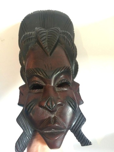Masque africain bois massif - masque,