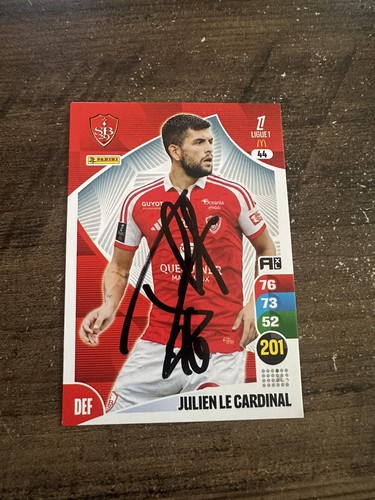 Carte foot dédicacée - dédicacée, julien
