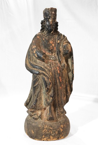 Sculpture statuette bois