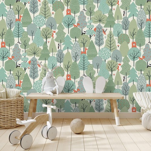 Papier Peint Vert Animaux
