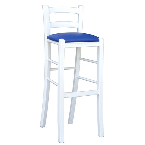 Tabouret bois blanc laqué - bois,