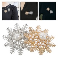  2 Pcs Broche Flocon De Neige