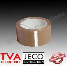 Lot Ruban adhésif brun havane Rouleau 66m polypropylène acrylique emballage