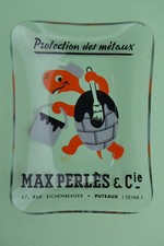 vide-poche cendrier verre PUB MAX PERLES & Cie PUTEAUX tortue Protection métal