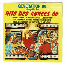 GENERATION 60 Vinyle 45T 7" HITS ANNEES 1960 SALUT LES COPAINS Flipper CBS 1908
