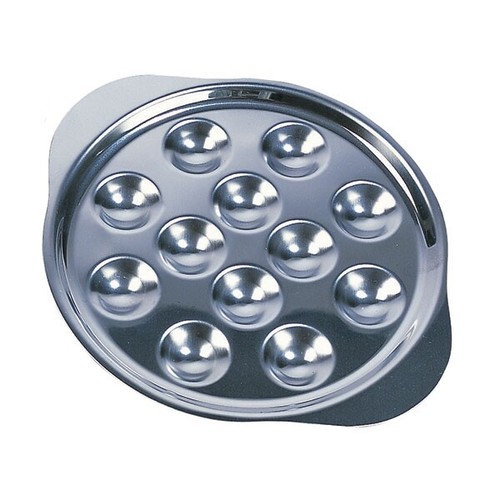 Assiette escargots inox - assiette,