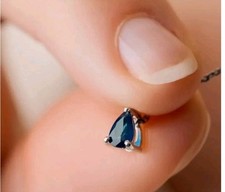 Pendentif Poire en Or Blanc