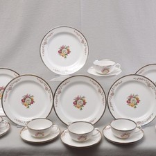 Arzberg Service Pour 6 Personnes, 1000er Belle Édition Utilisé L'Argent, Fleurs