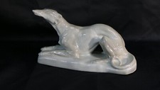 Lévrier Whippet Chien Sloughi, Statuette En Porcelaine Par Camille Tharaud