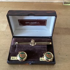 Ensemble Brumell Pince À Cravates Puces De col Cachemire Plaqué Or