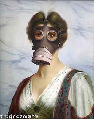 Banksy femme avec masque - femme,