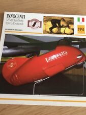 Innocenti 125 Lambretta type C record 1951 Carte moto Collection Atlas Italie