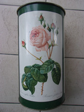 baril de lessive Skip LEVER vintage en métal, roses anciennes