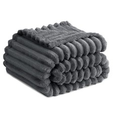 Plaid Polaire Canape Gris -