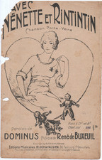 Partition chant WW1 - Avec Nénette et Rintintin (DOMINUS, R. De BUXEUIL) poupées