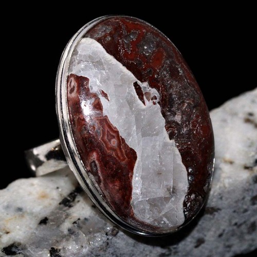 Bague artisanale dentelle - bague, en