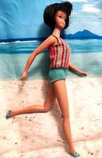 Barbie VTG American Girl  Brunette bendable legs # 1070 Mattel années 60- BE 