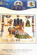 N°2 KIT POINT DE CROIX COMPTE DISNEY "La belle au bois dormant "25,5x20cm