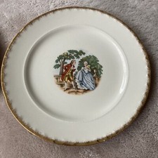 Vintage Victorian plates gold