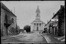Mont-sous-Vaudrey gendarmerie, Plaque verre photo, négatif noir & blanc 10x15 cm