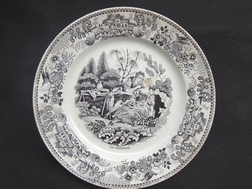 Assiette parlante faïence