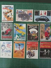tintin - lot n°3  - CARTE POSTALE 10 X 15 CM