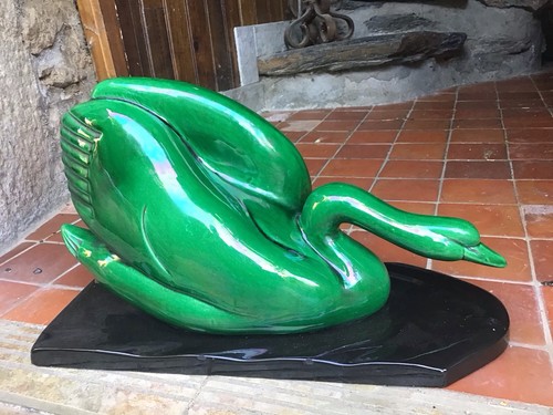 Statue art deco cygne - deco,