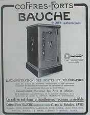 PUBLICITE BAUCHE COFFRES FORTS