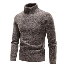 Automne hiver polaire pull hommes plus épais col roulé chaud pull de qualité