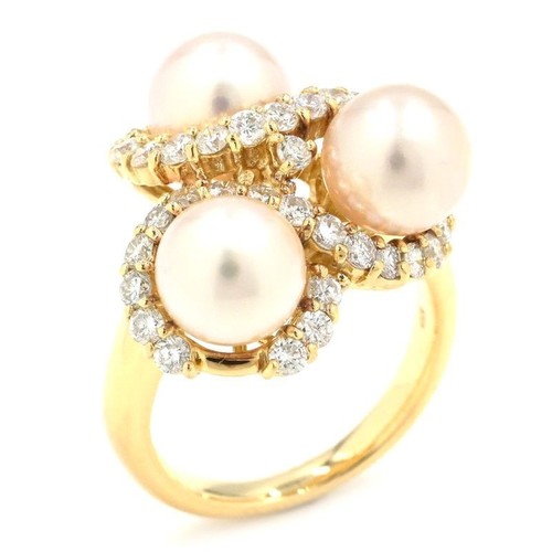 Bague chaîne 7mm - 7mm, perle