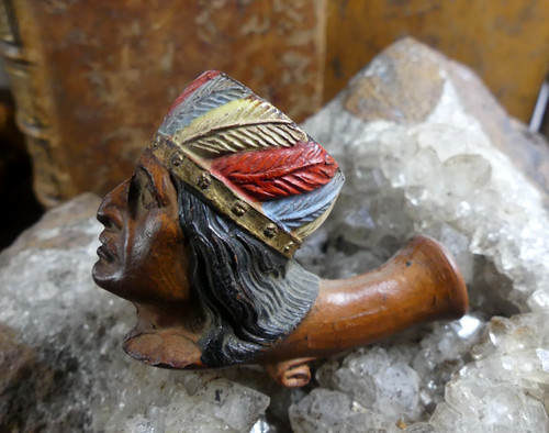 Carved terracotta pipe - carved,