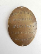 Plaque de garde chasse