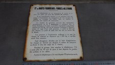 RARE plaque émaillée HAUTS FOURNEAUX signalisation utilisation du TELEPHERIQUE