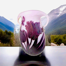 Vase dégagé a l acide signé