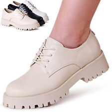 Dames Chaussures À Talons Basique Derby Lacets Tendances