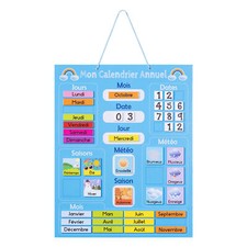 Calendrier magnétique mural 40 x 32 cm - Semainier éducatif enfant