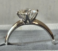Bague solitaire Or Blanc 18k