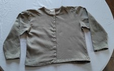 Agnès vintage années 90 b. Cardigan Snap vert olive fabriqué en France UK taille 12