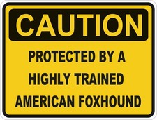 Américain Foxhound Attention Chien Avertissement Autocollant / Haut Résolution