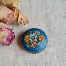 ANCIENNE PETITE BOITE EN TOLE FLEURIE BONBONS PARFUM 1900