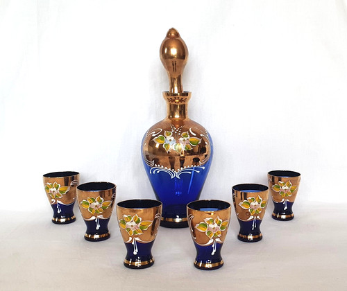 Service liqueur signe murano - service,