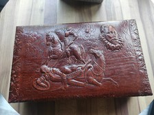 Boite à cigares musicale en bois et cuir Don Quichotte