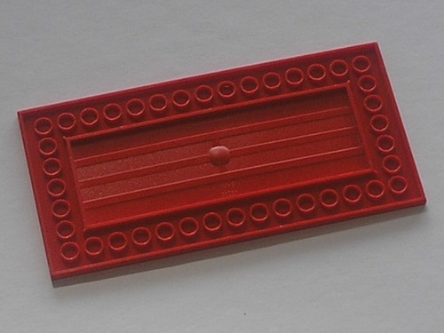 Lego red tile 8x16 bottom - lego,