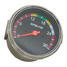 Universel Tracteur Compteur Jauge 0-3000 RPM, 12V, Noir Visage, Chrome Lunette