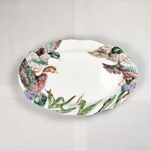 Plat barbotine majolique - plat,