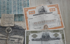 lot de vieux documents porteur tresor ....