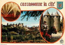 11 - Carcassonne - La Cité médiévale - Multivues - Chevalier en armure - Chevaux