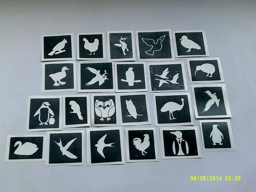 Pochoirs oiseaux pour - pochoirs,